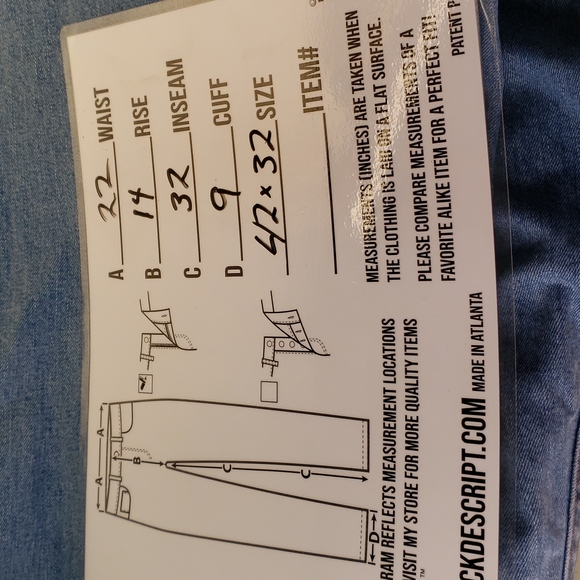 Levi's 550  Size42 by 32 light wash jeans   D27 - Picture 8 of 8